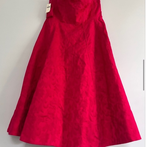 NWT Anthropologie  Jacquard  floral print Strapless Midi Dress - Picture 8 of 16